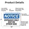 Signmission Entrance Only Exit On Other Side OSHA Notice Sign, Aluminum, 10in W x 7in L, 2PK OS-2PACK-NS-A-710-L-12106 - alternate 5